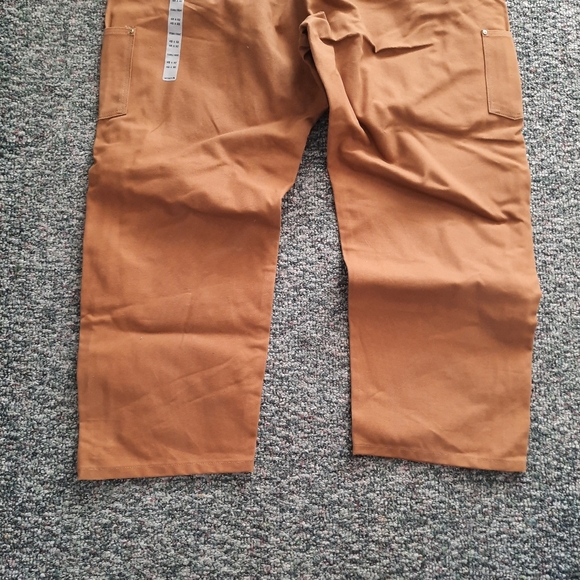 NWT Carhartt Unlined Duck Canvas Zip-to-Thigh Bib Overalls R37-BRN Size 48×32 - Picture 14 of 16